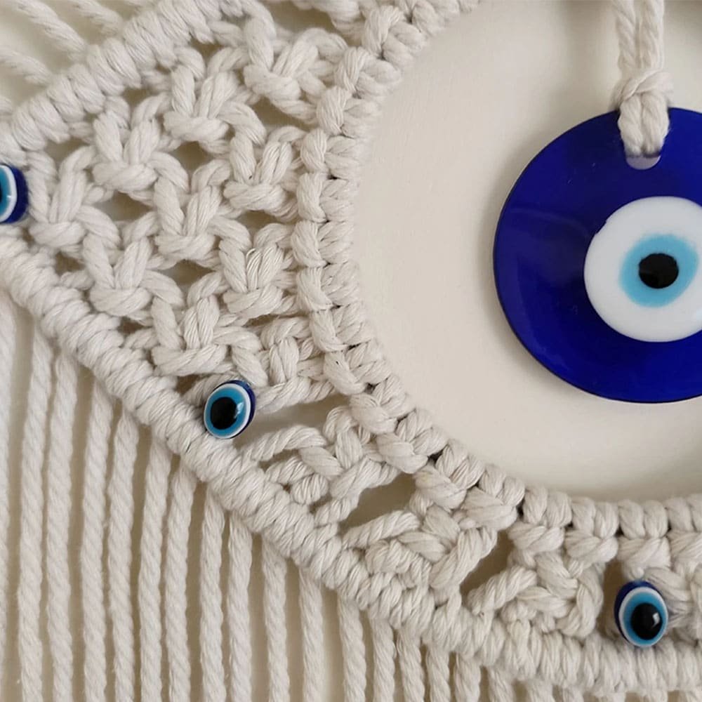 Boho evil eye macrame wall hanging Boho evil eye macrame wall hanging - Image 4
