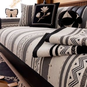Boho striped tribal sofa cover