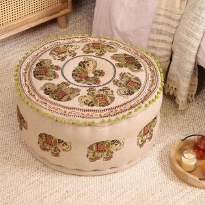 Best sellers Elephant pattern boho ottoman pouf
