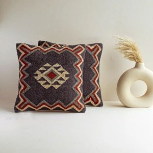 New Arrivals Gray aztec boho pillows