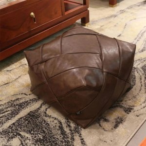 Best sellers Hand stitched boho leather ottoman