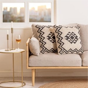 Ivory aztec boho pillows