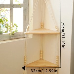 Best sellers Macrame boho floating corner shelf 5