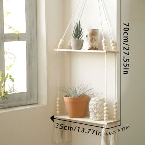 Best sellers Macrame boho floating shelf 1