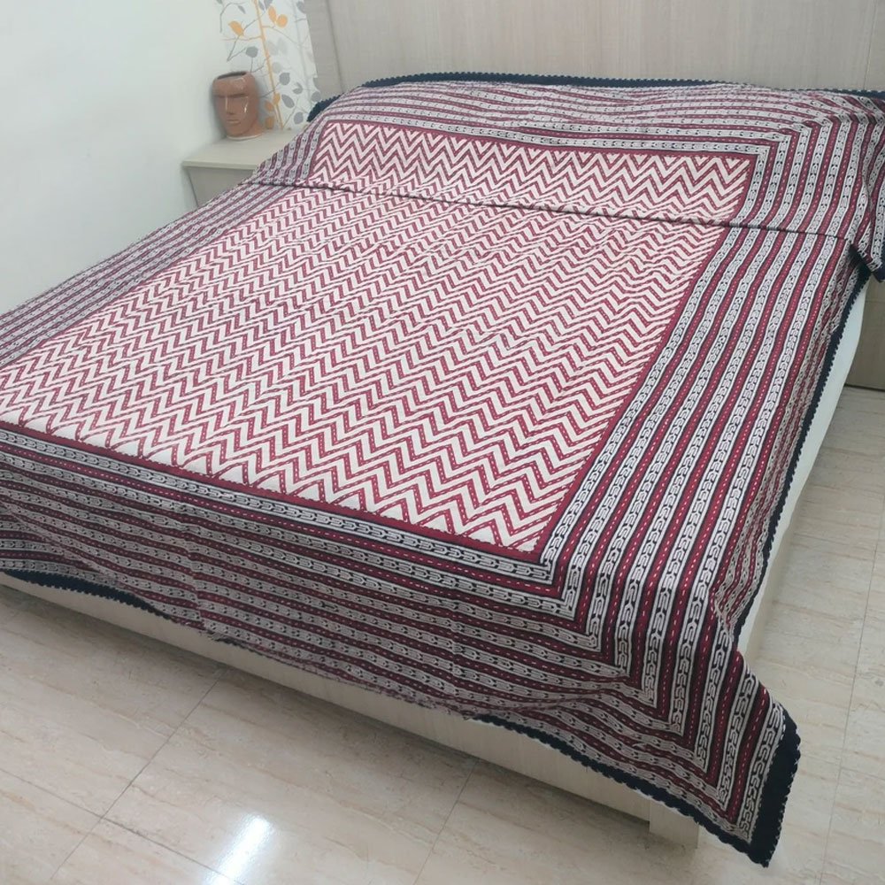 Rust chevron boho queen bedspread Rust chevron boho queen bedspread - Image 2