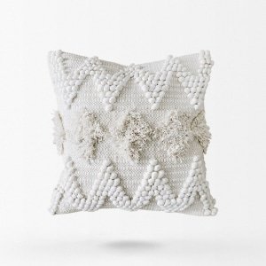 New Arrivals White boho pillow covers 24x24