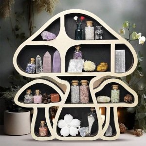 Best sellers Wooden mushroom shaped boho shelf