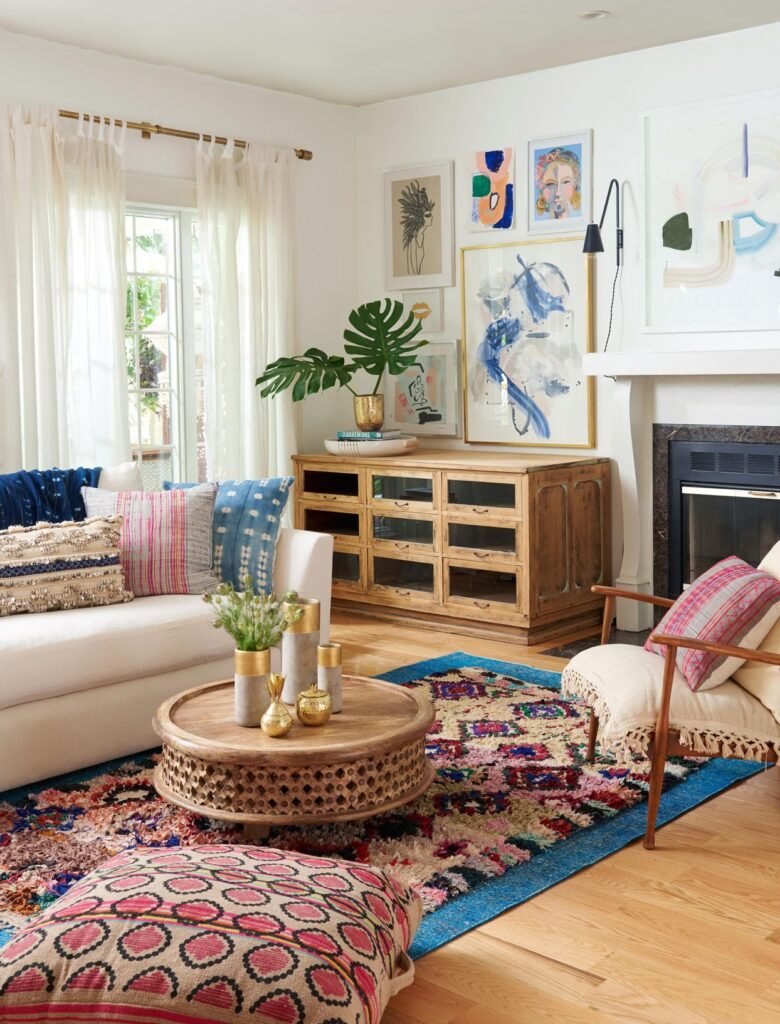 boho style living space