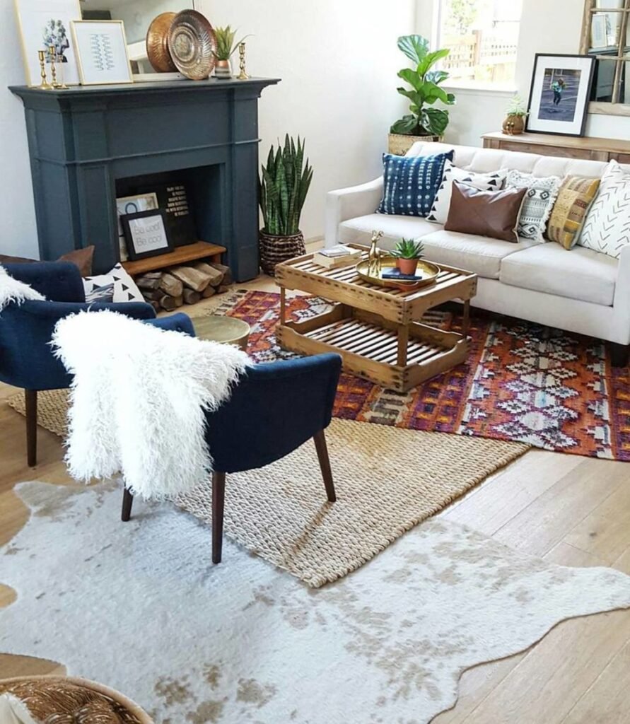 How To Layer Boho Rugs? boho layering style
