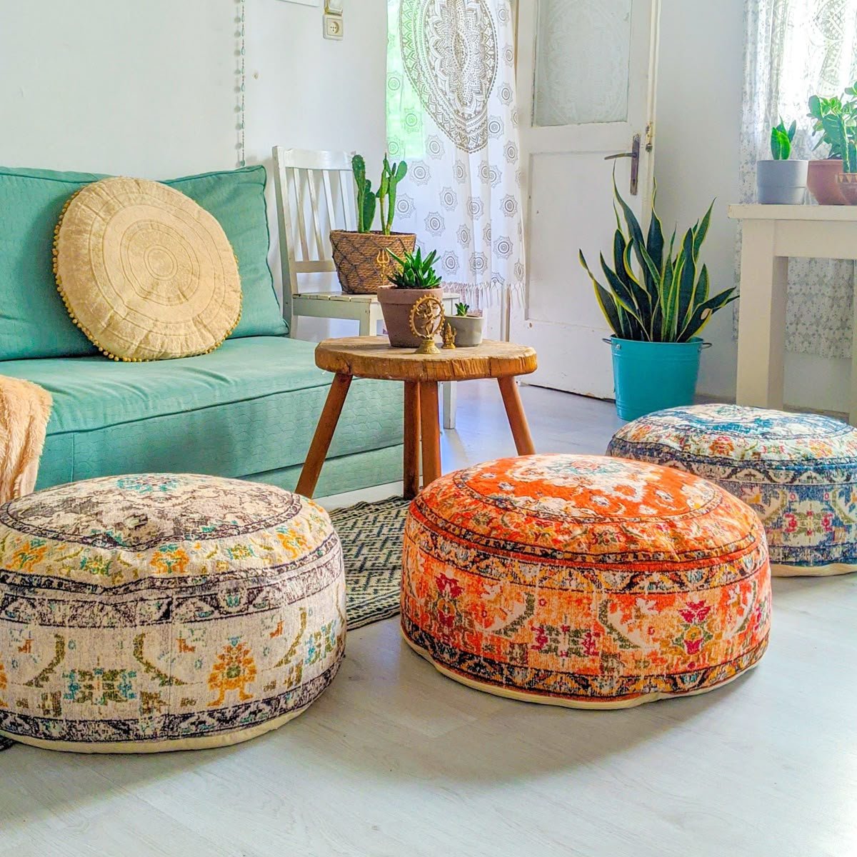 How Do I Choose The Right Size Boho Ottoman Pouf? boho pouf designs