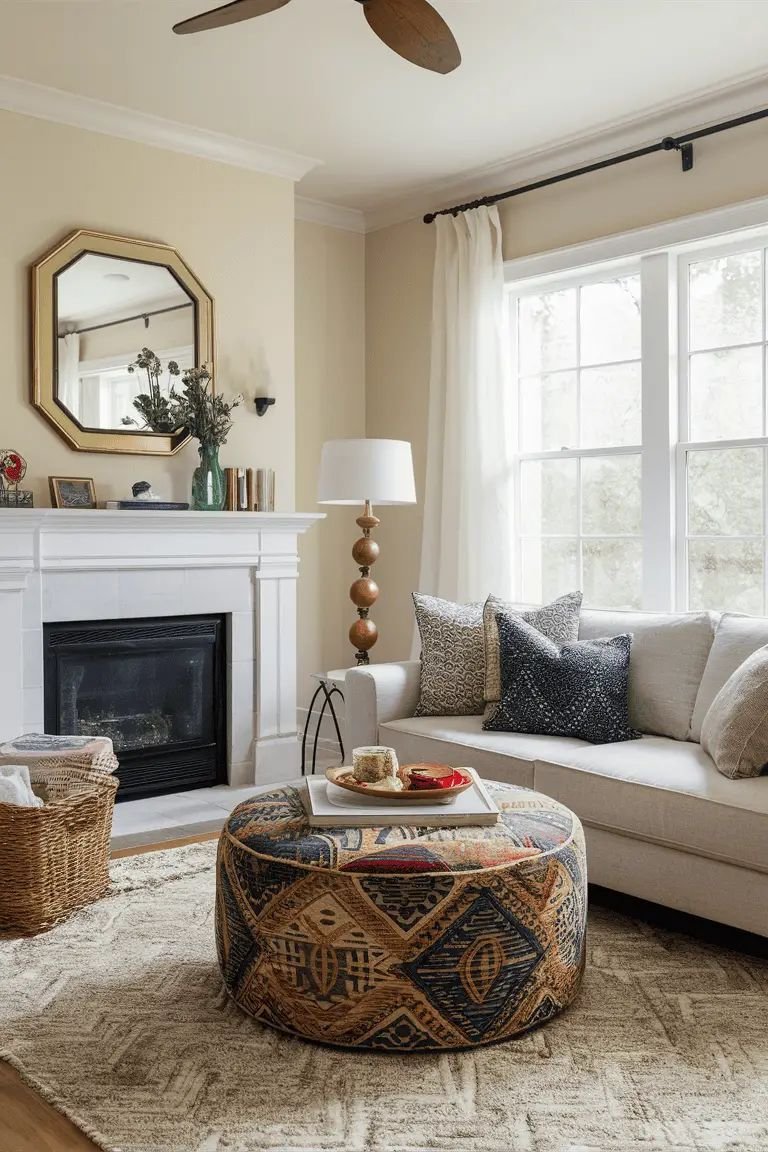 Can You Use a Boho Ottoman Pouf as a Coffee Table? ottoman coffee trable