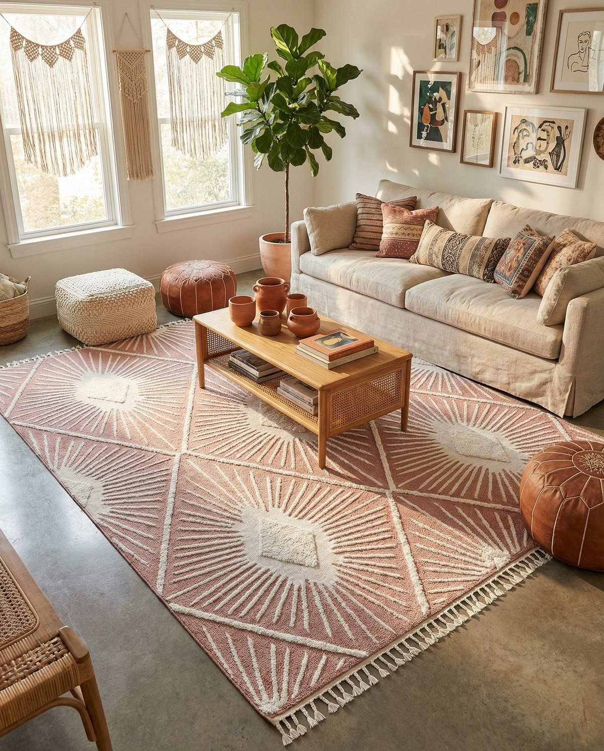 boho rug home
