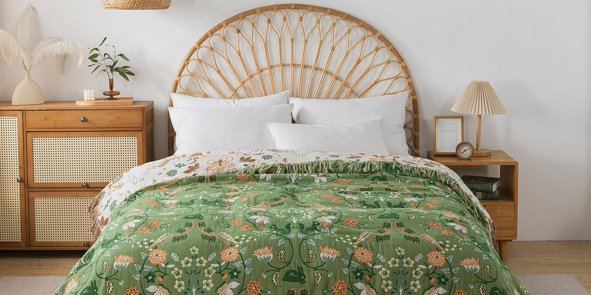 boho bedding feature